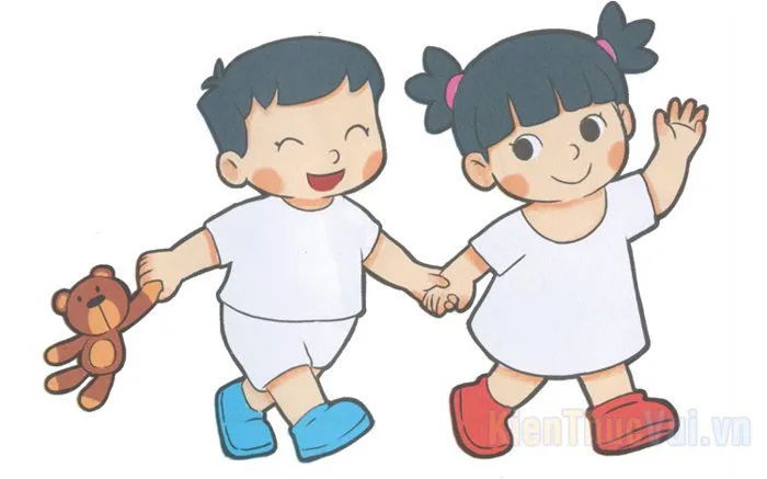 Tranh tô màu bạn trai, bạn gái