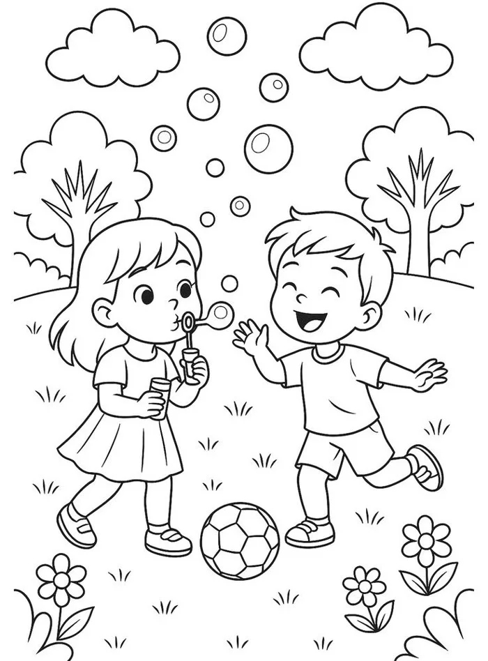 Tranh tô màu 20 hoạt động vui cho bé và bạn bè, bố mẹ làm cùng nhau vào  cuối tuần