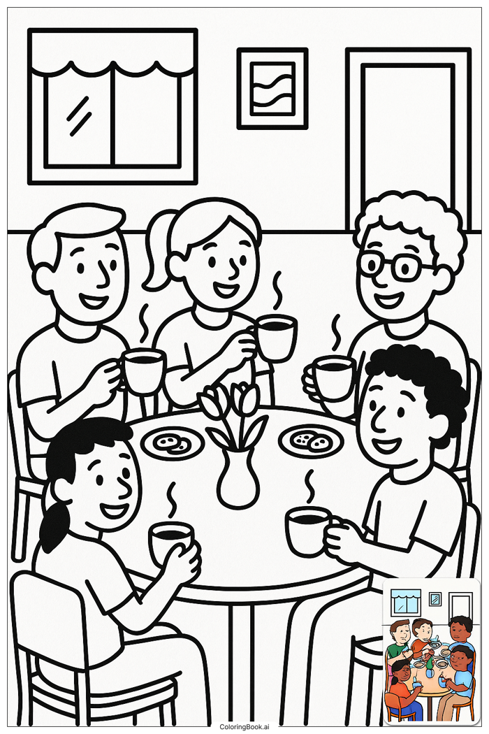 45 trang tô màu Bạn bè (PDF và PNG miễn phí)