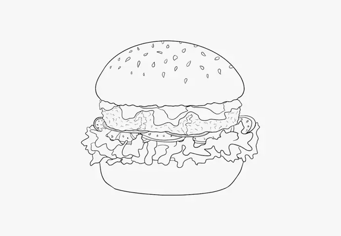 Tranh tô màu hamburger thú vị giúp bé phát triển kỹ năng