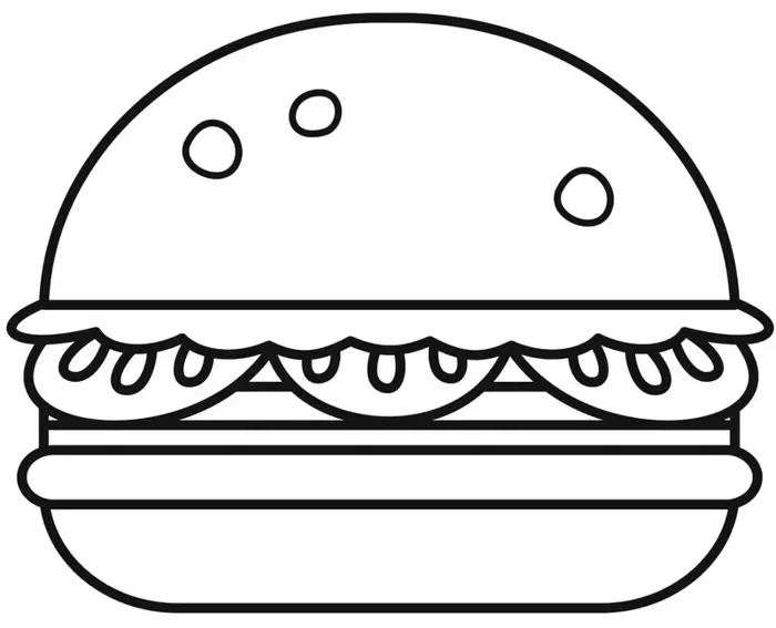 Tranh tô màu hamburger thú vị giúp bé phát triển kỹ năng