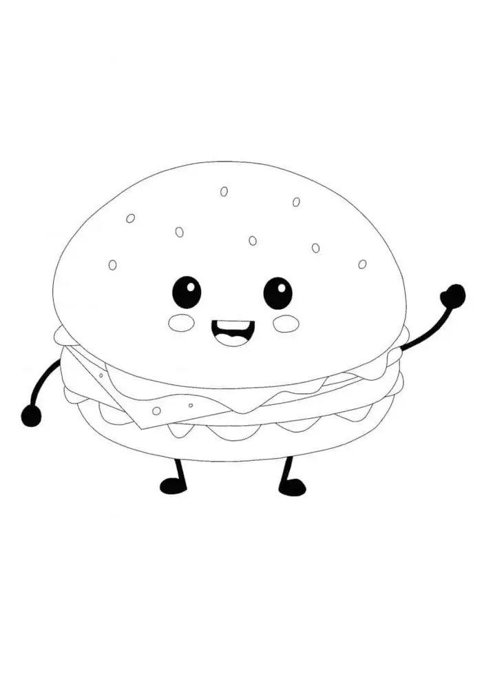 Tranh tô màu hamburger thú vị giúp bé phát triển kỹ năng