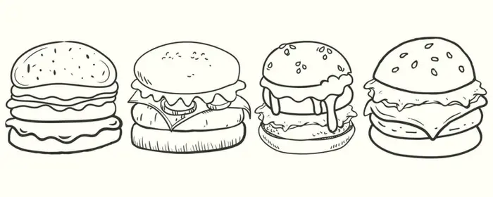 Tranh tô màu hamburger thú vị giúp bé phát triển kỹ năng