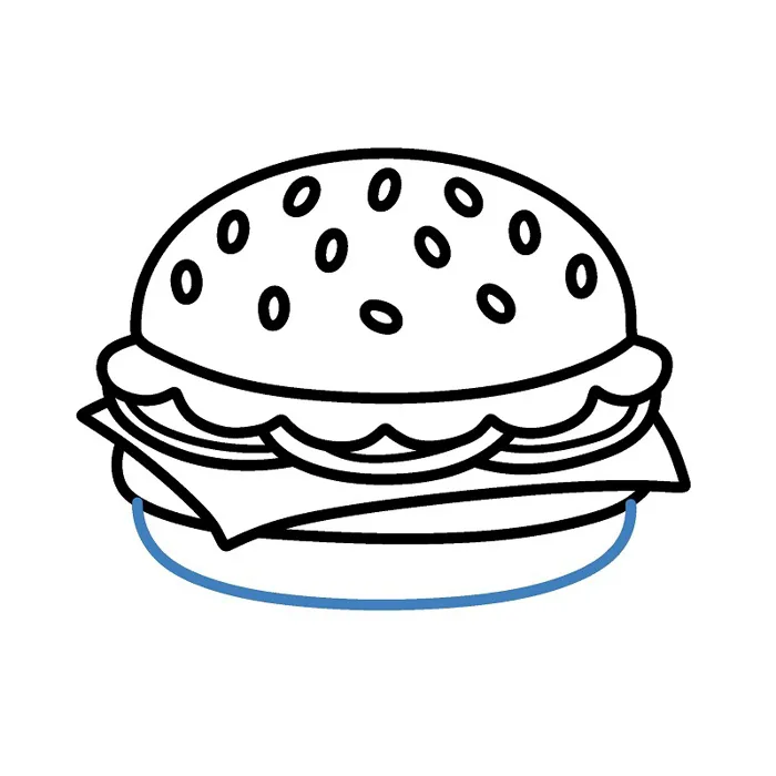 Cách vẽ Hamburger - Dạy Vẽ