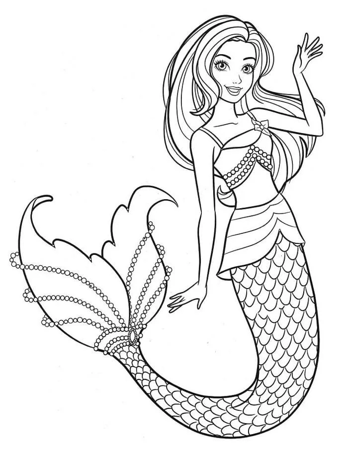 Tô màu Barbie Người Cá - Trang Tô Màu Cho Bé Tô màu Barbie Người Cá - Trang Tô Màu Cho Bé