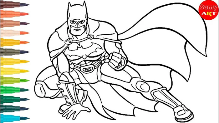 How to coloring Batman | Hướng dẫn tô màu Người dơi | Superheroes coloring