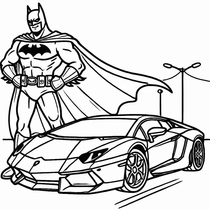 Bộ tranh tô màu siêu nhân Batman cực ngầu giúp bé sáng tạo