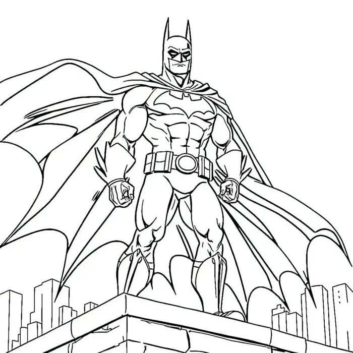 Tranh tô màu Batman ấn tượng cho bé mê nhân vật anh hùng