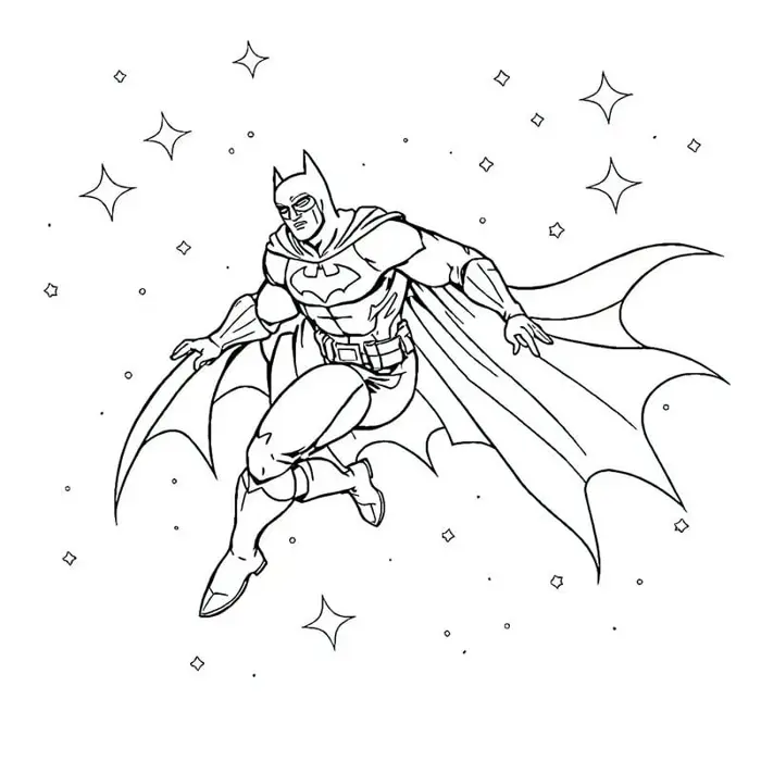 Tranh tô màu Batman ấn tượng cho bé mê nhân vật anh hùng