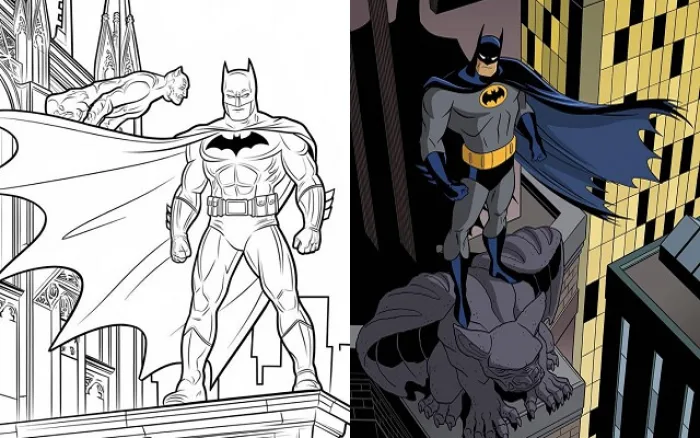 Tranh tô màu Batman cho bé mầm non vừa chơi vừa rèn luyện trí thông minh