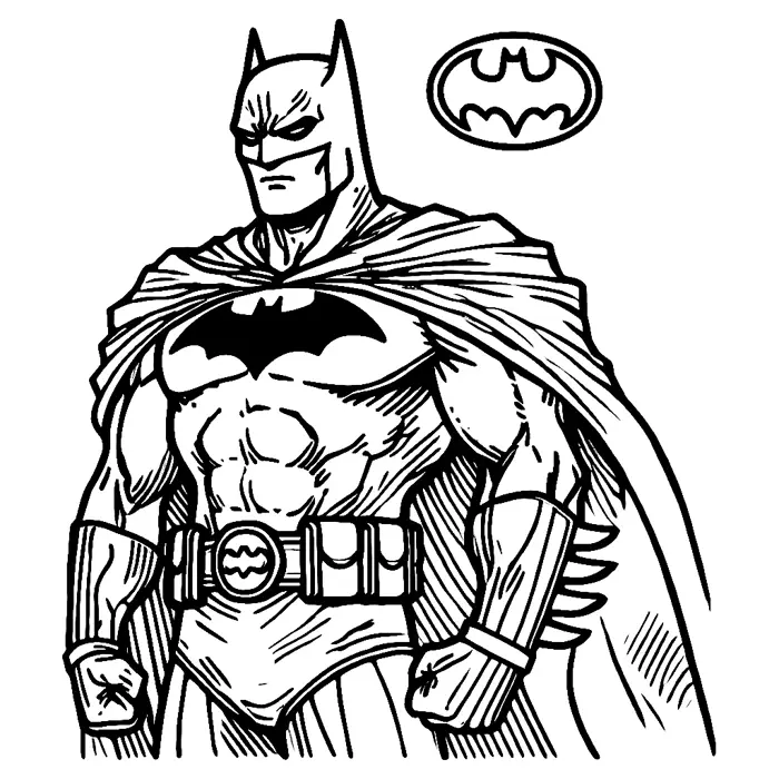 25 Batman tranh tô màu - Hình vẽ PDF miễn phí có thể in được