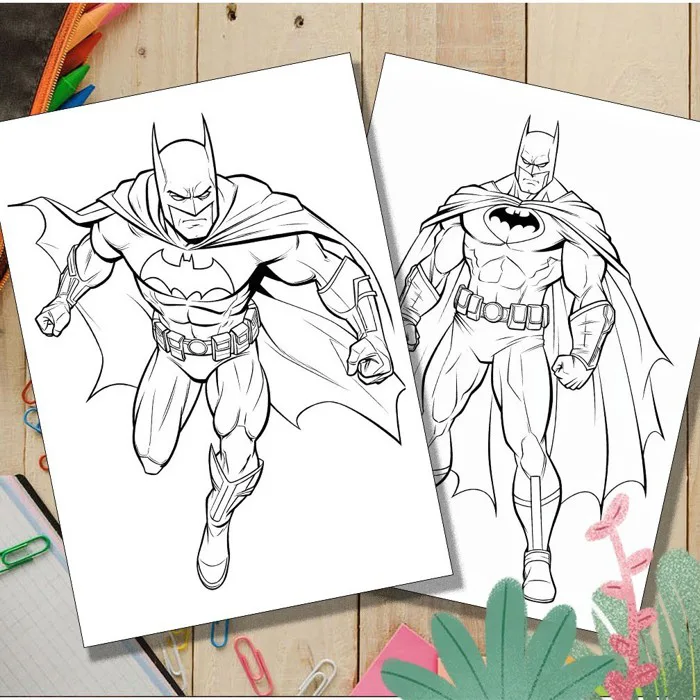 Bộ 50 Tranh Tô Màu Batman – Người Dơi cho bé Đồ Chơi Giấy A4, A5 Giấy Dày  Đẹp | Shopee Việt Nam