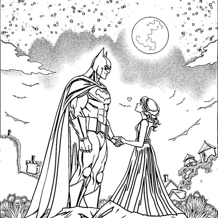 Tranh tô màu Batman ấn tượng cho bé mê nhân vật anh hùng