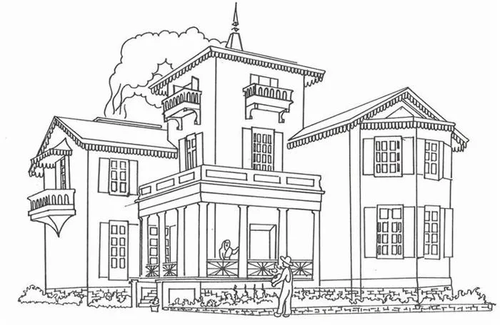 Bộ sưu tập tranh tô màu ngôi nhà cho bé tập tô