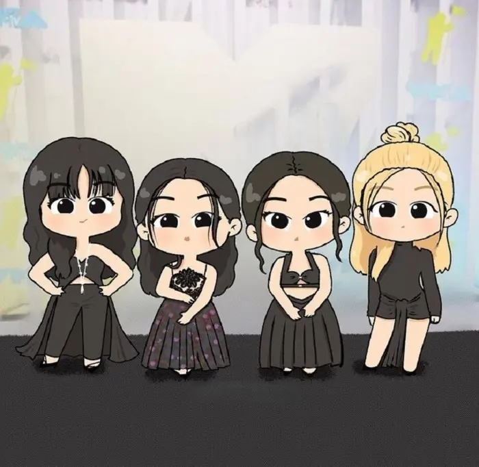 Ngắm trọn bộ hình blackpink cute chibi siêu đáng yêu