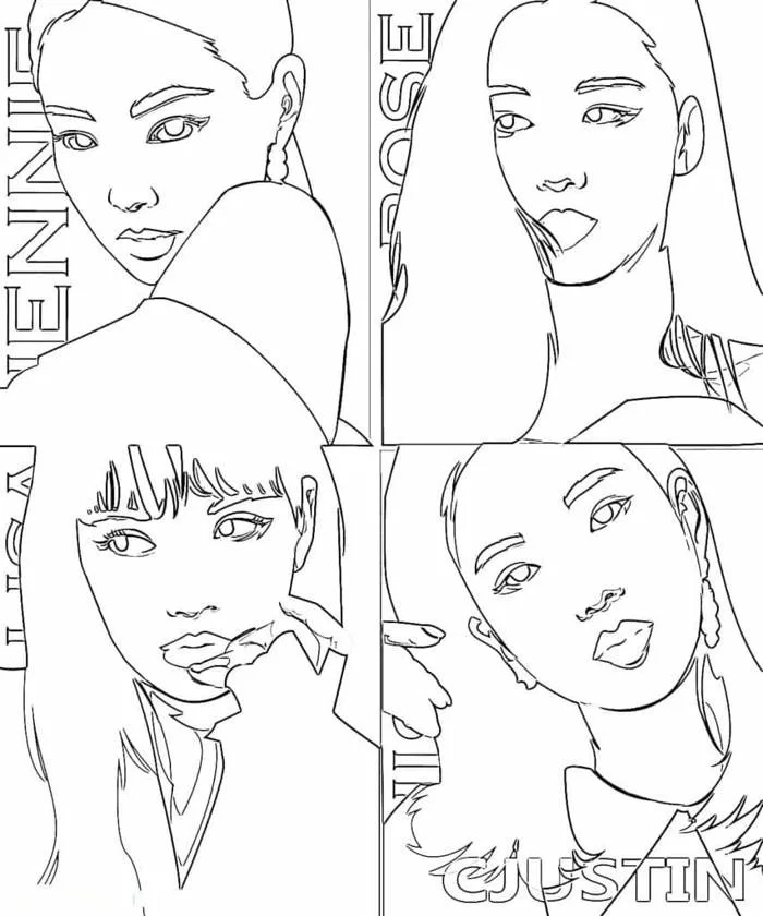 Tô màu Nhóm Blackpink Xinh Đẹp - Trang Tô Màu Cho Bé