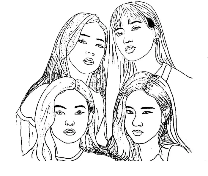 Tuyển tập 83 mẫu tranh tô màu Blackpink cực xinh xắn cho bé