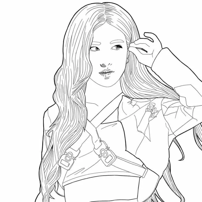 Tô màu Rose Nhóm Blackpink - Trang Tô Màu Cho Bé