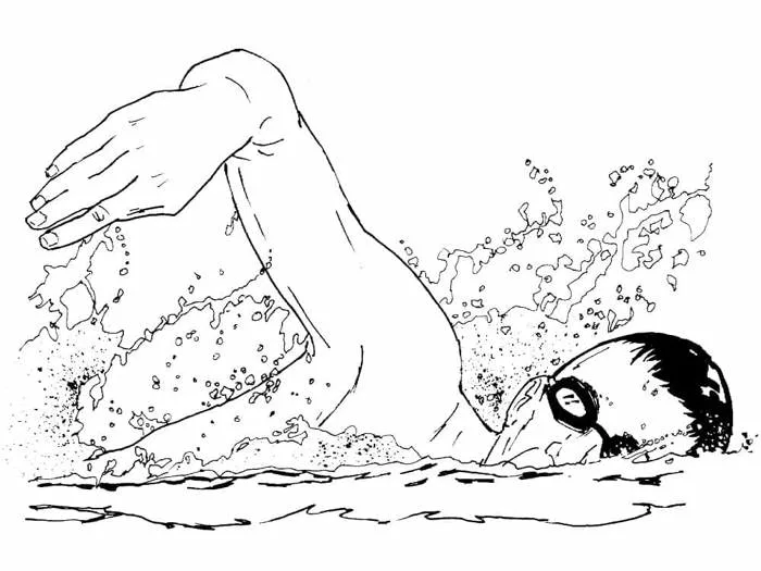 Tô màu Vận Động Viên Bơi Lội - Trang Tô Màu Cho Bé
