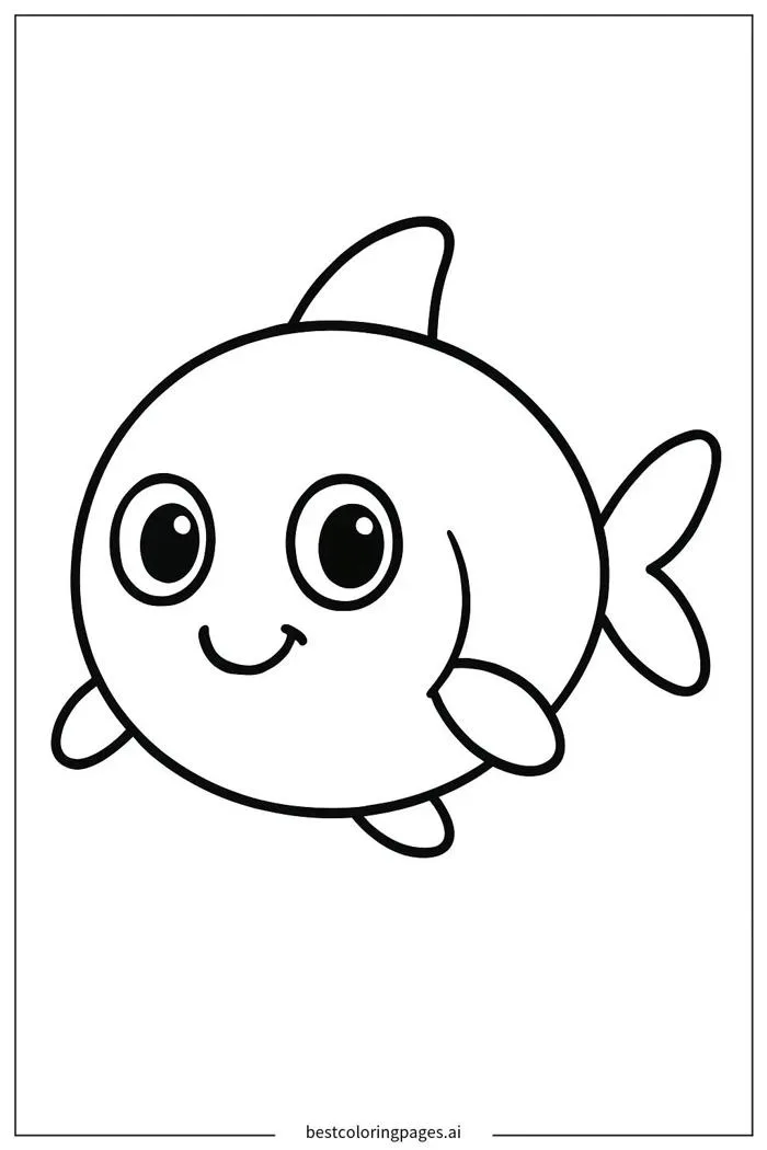 Cá nhỏ bơi lội Trang tô màu - In miễn phí | BestColoringPages AI