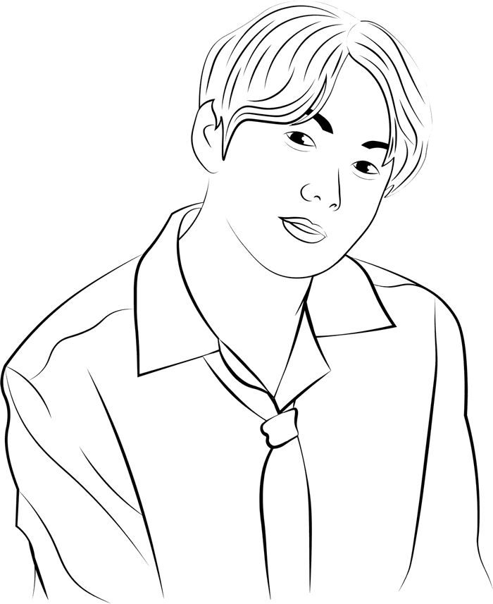 Jungkook (BTS) | trang tô màu miễn phí để in