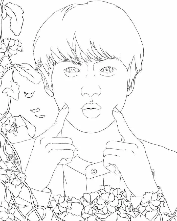 Tô màu BTS Đáng Yêu - Trang Tô Màu Cho Bé