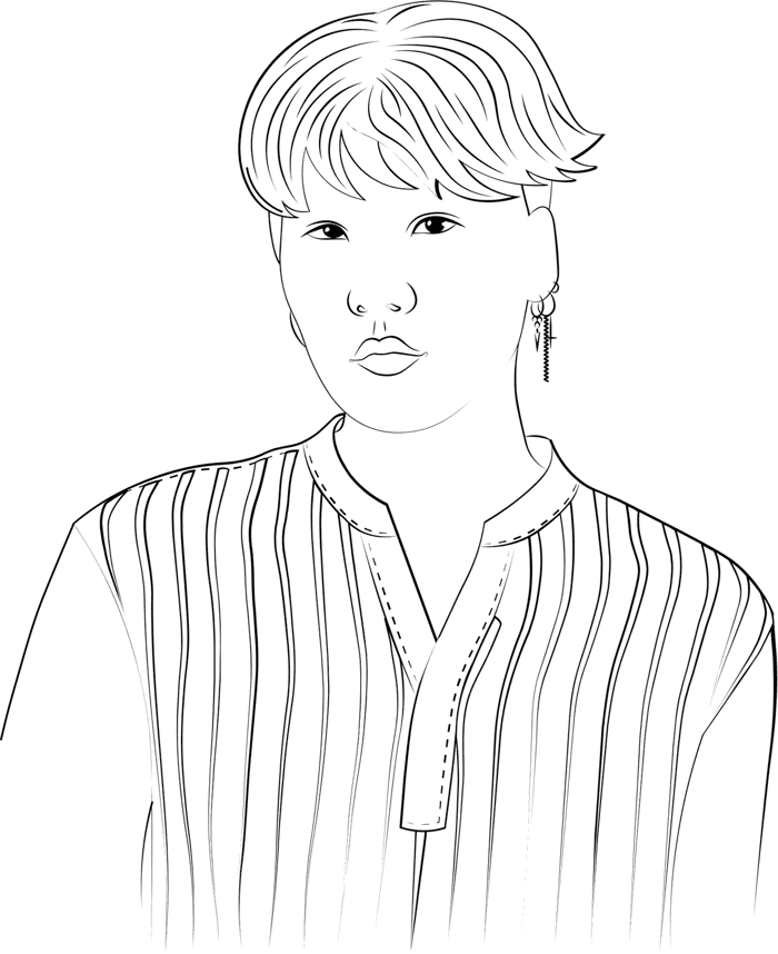 Suga (BTS) | trang tô màu miễn phí để in