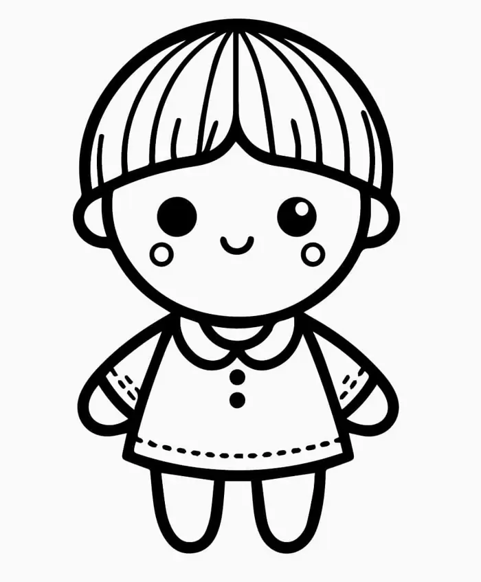 Bộ sưu tập tranh tô màu búp bê baby xinh xắn cho bé gái yêu thích sáng tạo