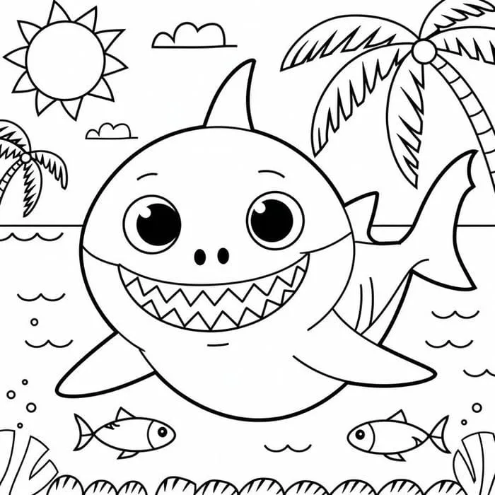 Khám Phá 40+ Tranh Tô Màu Baby Shark Và Gia Đình Cá Mập