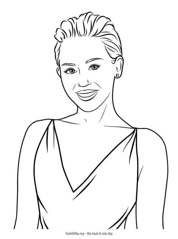 Tải tranh tô màu Ca Sĩ miley cyrus