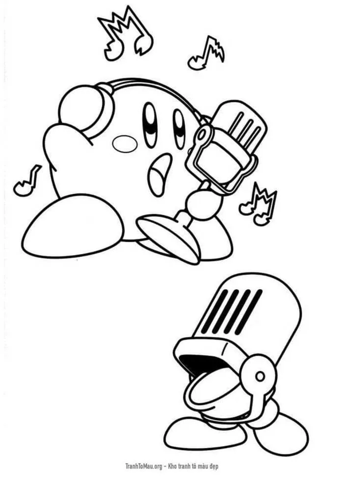 Tải tranh tô màu Ca Sĩ Kirby