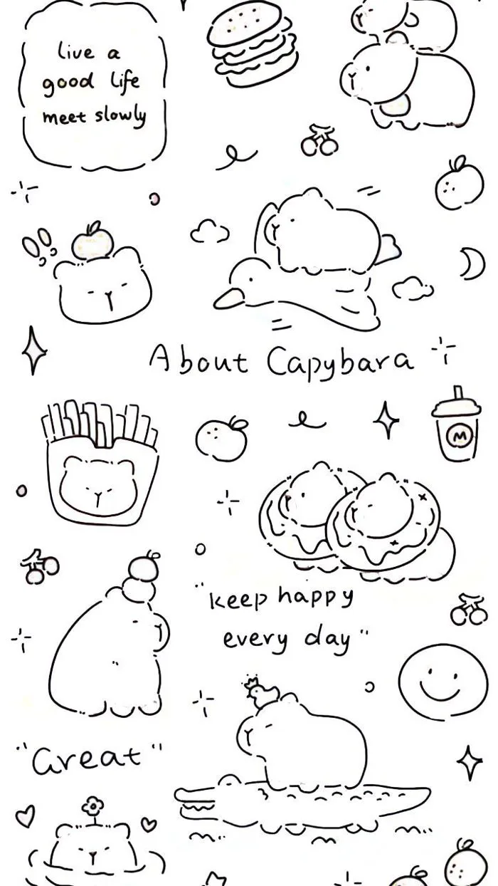 78 Minimalist Tattoos That Will Inspire You To Get Inked | Tô màu capybara  cute, Vẽ capybara đơn giản, Tranh tô màu capybara