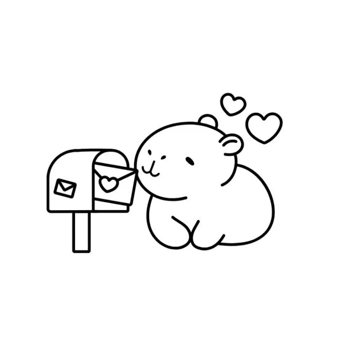 100+ tranh tô màu capybara cute, chibi dễ thương nét đẹp cho bé