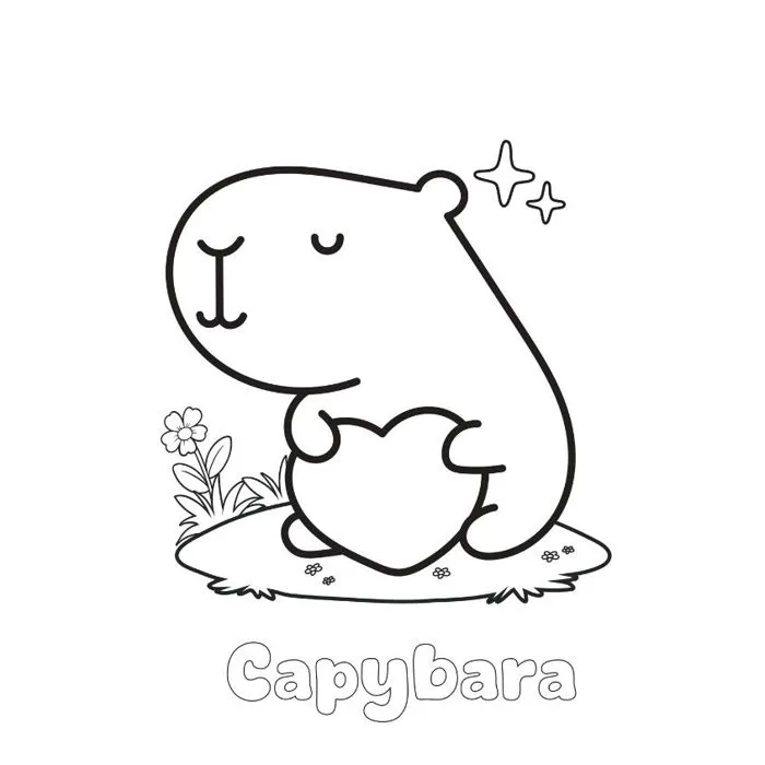 100+ tranh tô màu capybara cute, chibi dễ thương nét đẹp cho bé