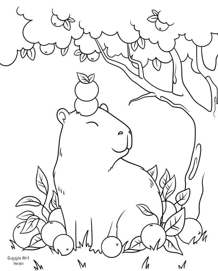 Tô Màu - Capybara dưới cây – Nguyễn Trắc Stationery