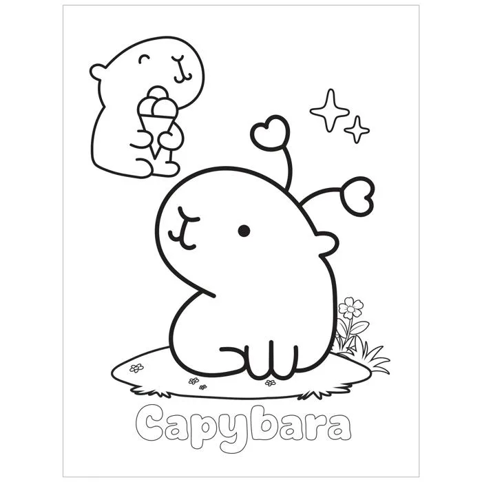 Tập Học Sinh Tô Màu Capybara - Bìa Kiếng - 4 Ô Ly - 96 Trang 100gsm - The  Sun - FAHASA.COM