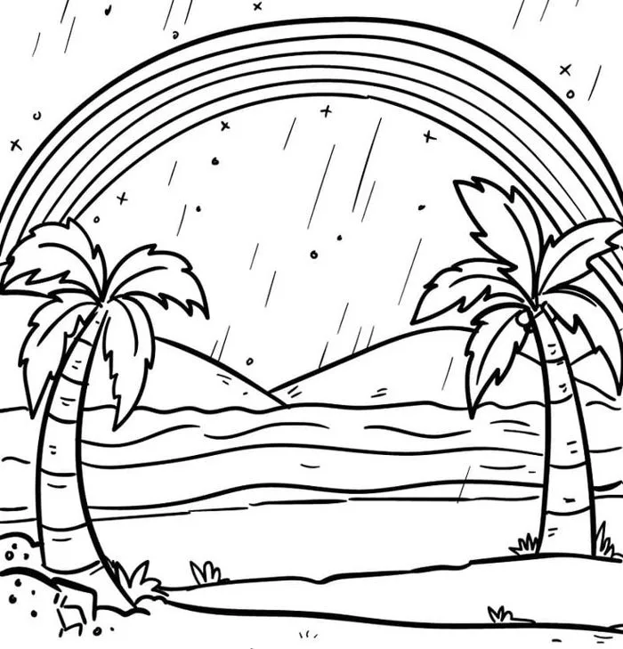 100+ tranh tô màu cầu vồng đẹp, dễ tô, tải xuống miễn phí