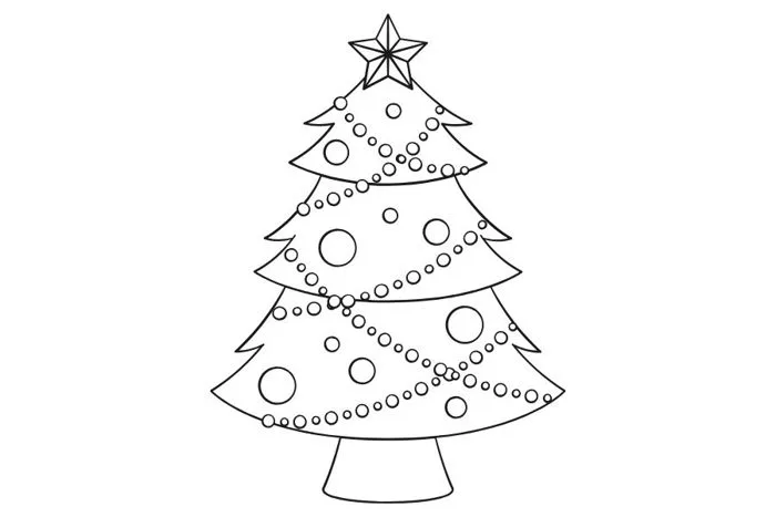 Tải trọn bộ 300+ tranh tô màu cây thông Noel miễn phí cho bé tập tô