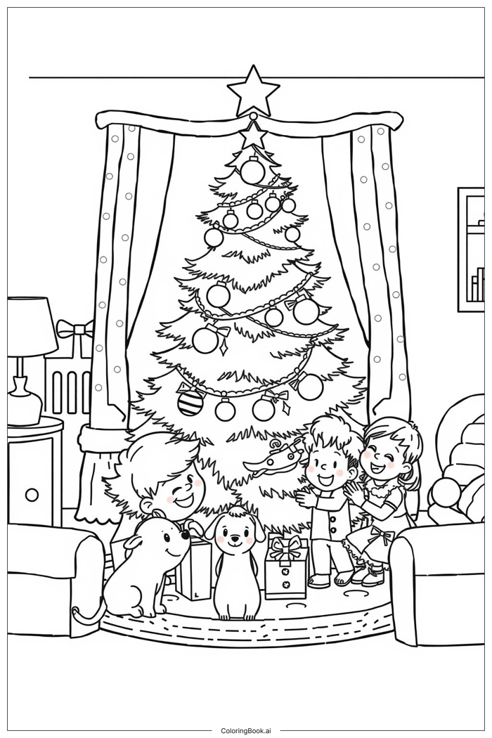 52 trang tô màu cây thông noel (PDF và PNG miễn phí)
