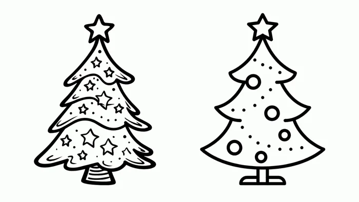 15 Cách vẽ cây thông Noel đẹp, cute đơn giản nhất cho các bé