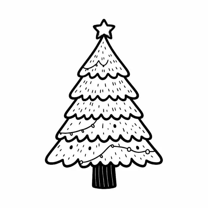 Tô Màu Cây Thông Noel - Tranh Tô Màu Cho Bé