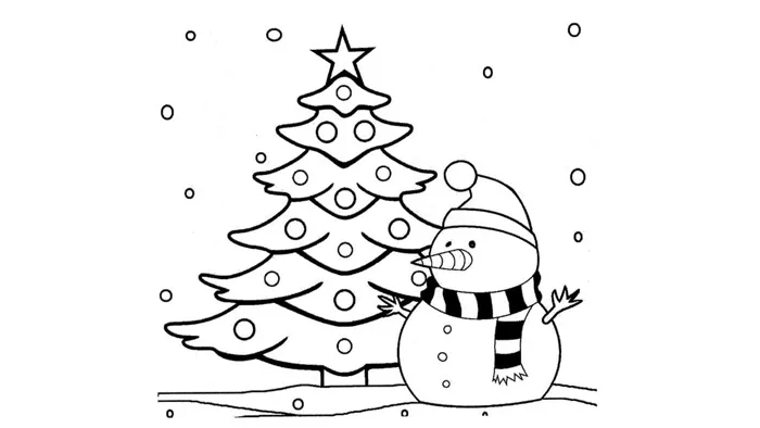 Tải trọn bộ 300+ tranh tô màu cây thông Noel miễn phí cho bé tập tô