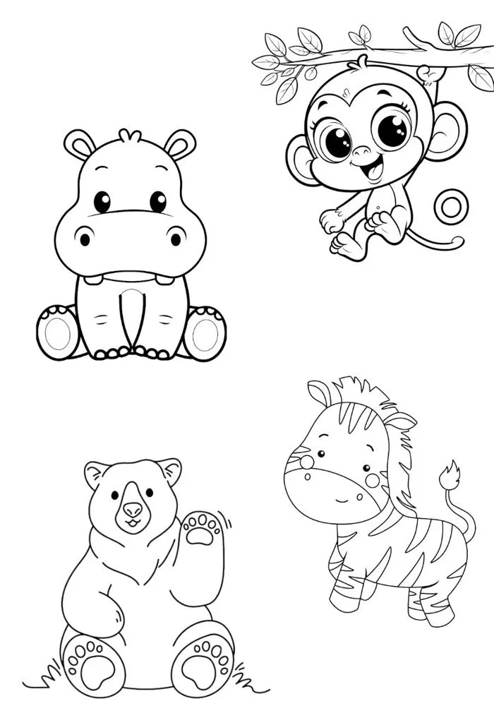 Bộ Tranh Tô Màu Cho Bé, Chủ Đề Động Vật Trên Cạn (Terrestrial Animals), Phù  Hợp Cho Bé Từ 2 Tuổi, Tải Miễn Phí - KaiKiddy