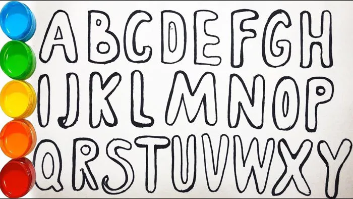 Vẽ và tô màu Bảng Chữ Cái ❤ Glitter Alphabet A to Z Coloring Pages For Kids  ❤ Bông Kids TV