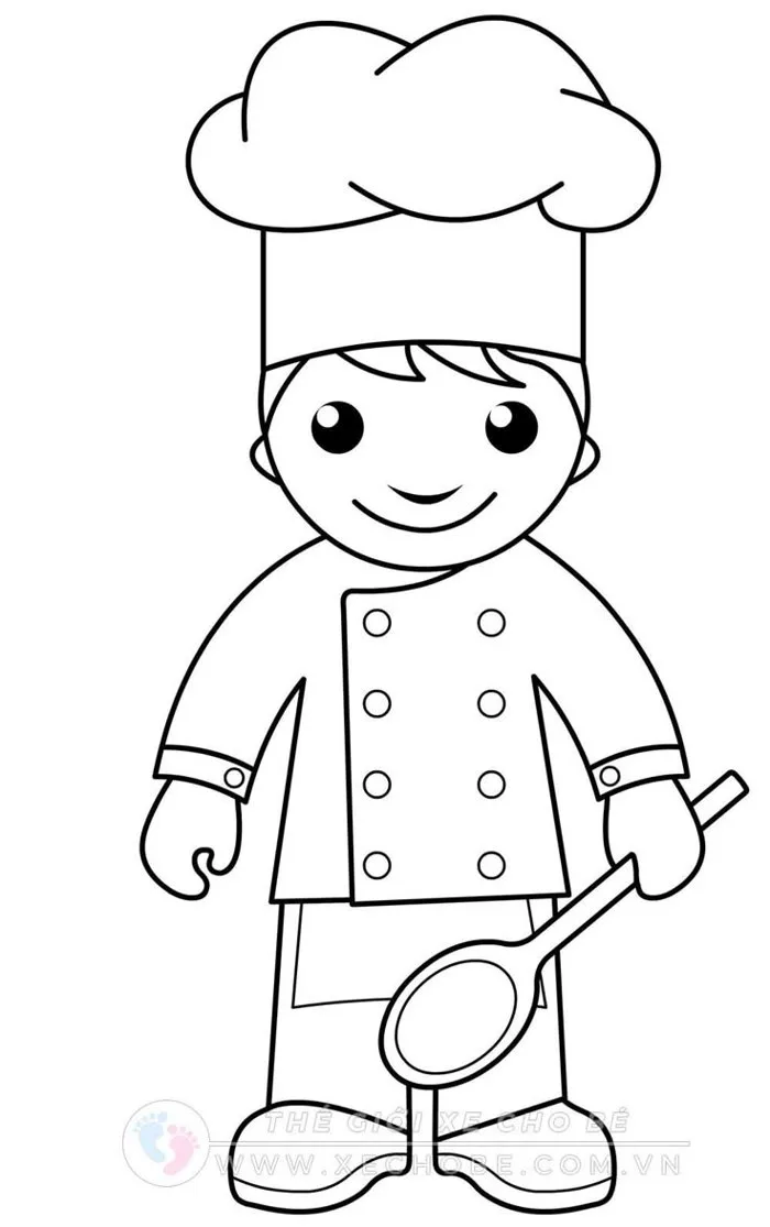 Tranh tô màu cho bé theo chủ đề nghề nghiệp