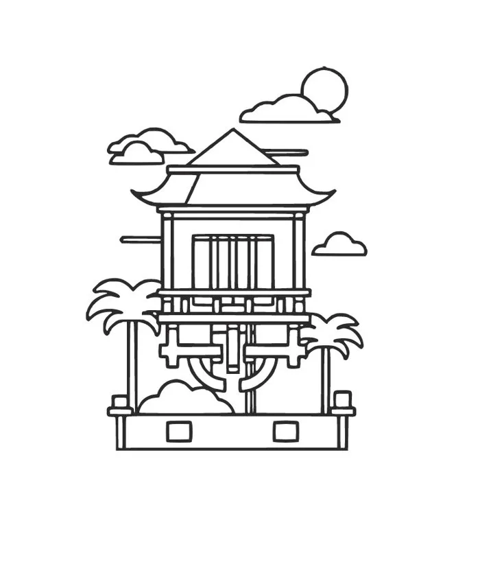 Tranh tô màu quê hương đất nước