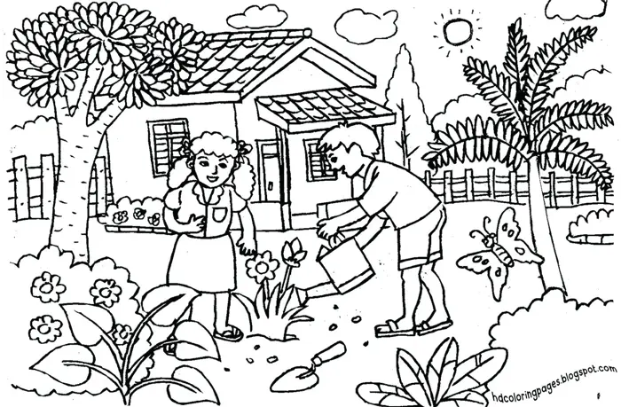 Bộ sưu tập tranh tô màu phong cảnh quê hương đất nước tươi đẹp