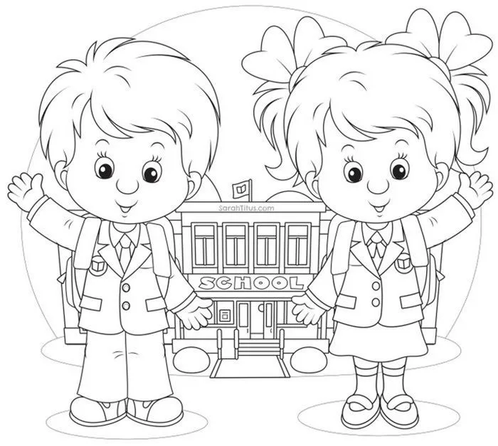 Bộ tranh tô màu trường mầm non đẹp cho bé phát triển sáng tạo