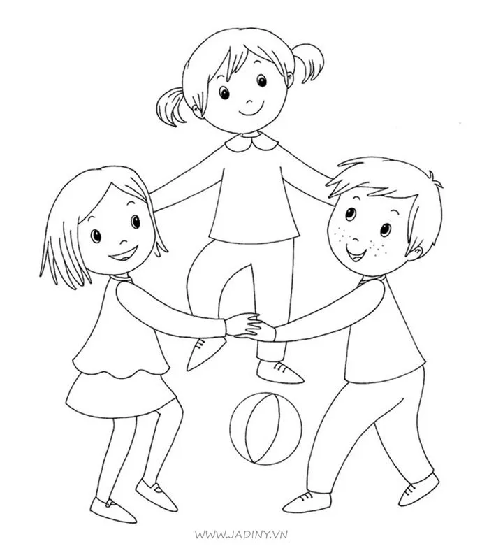 Tranh rỗng tô màu chủ đề trường mầm non – Jadiny
