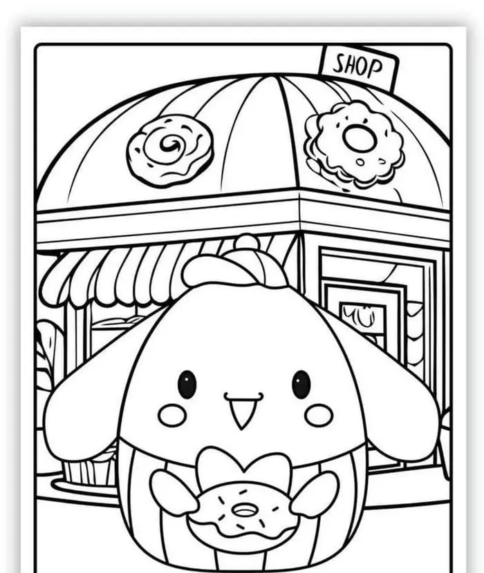 Tranh tô màu Cinnamoroll cực xinh giúp bé thư giãn mỗi ngày